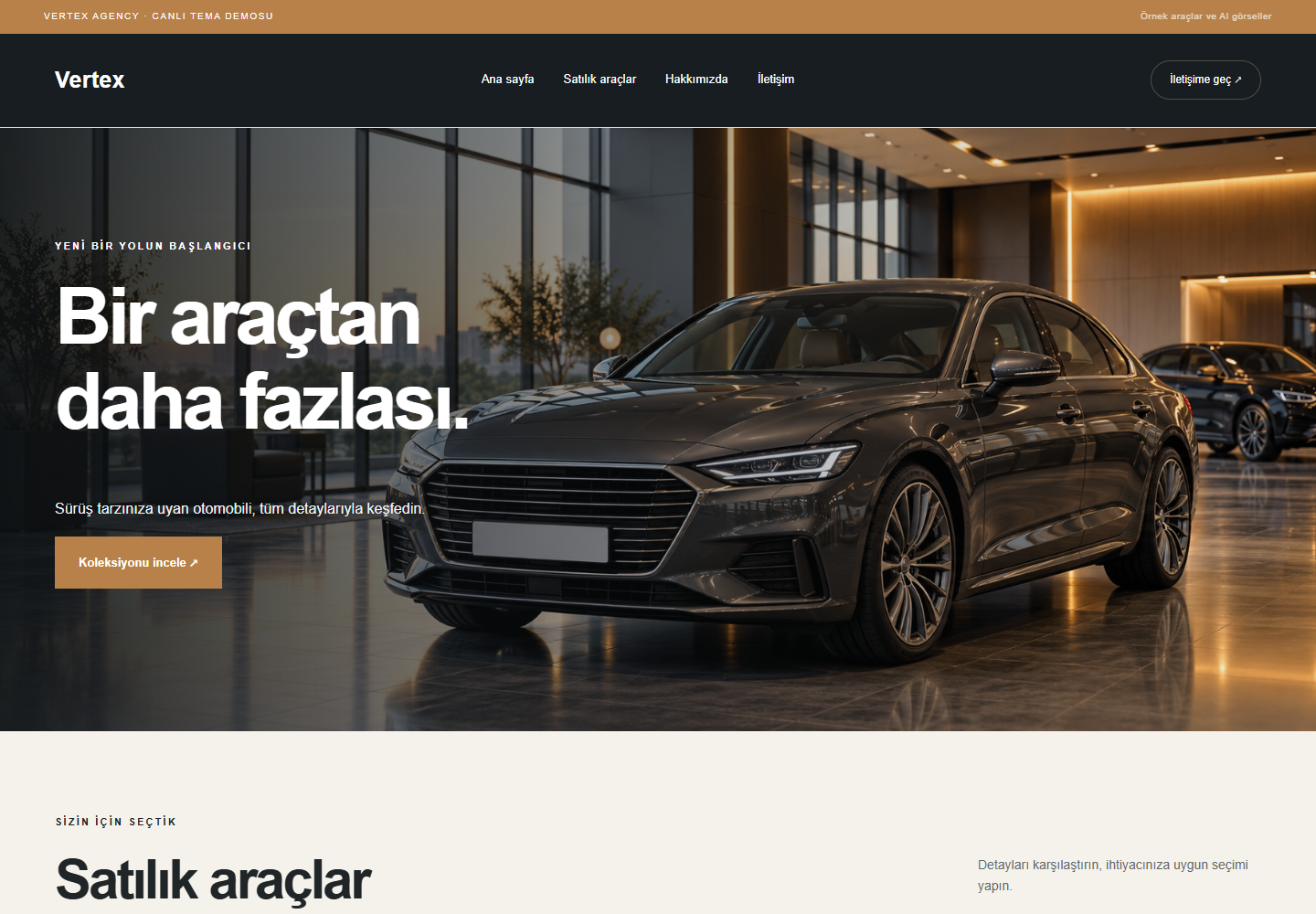 Vertex Oto Galeri — HTML Tema