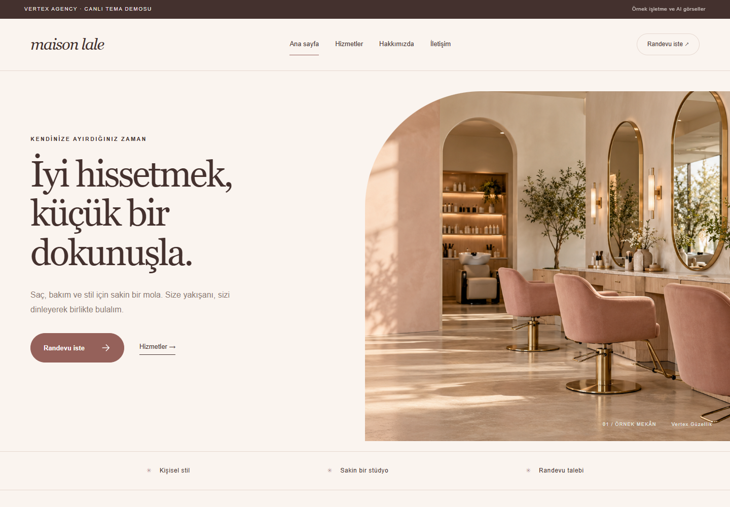 Vertex Güzellik — HTML Tema