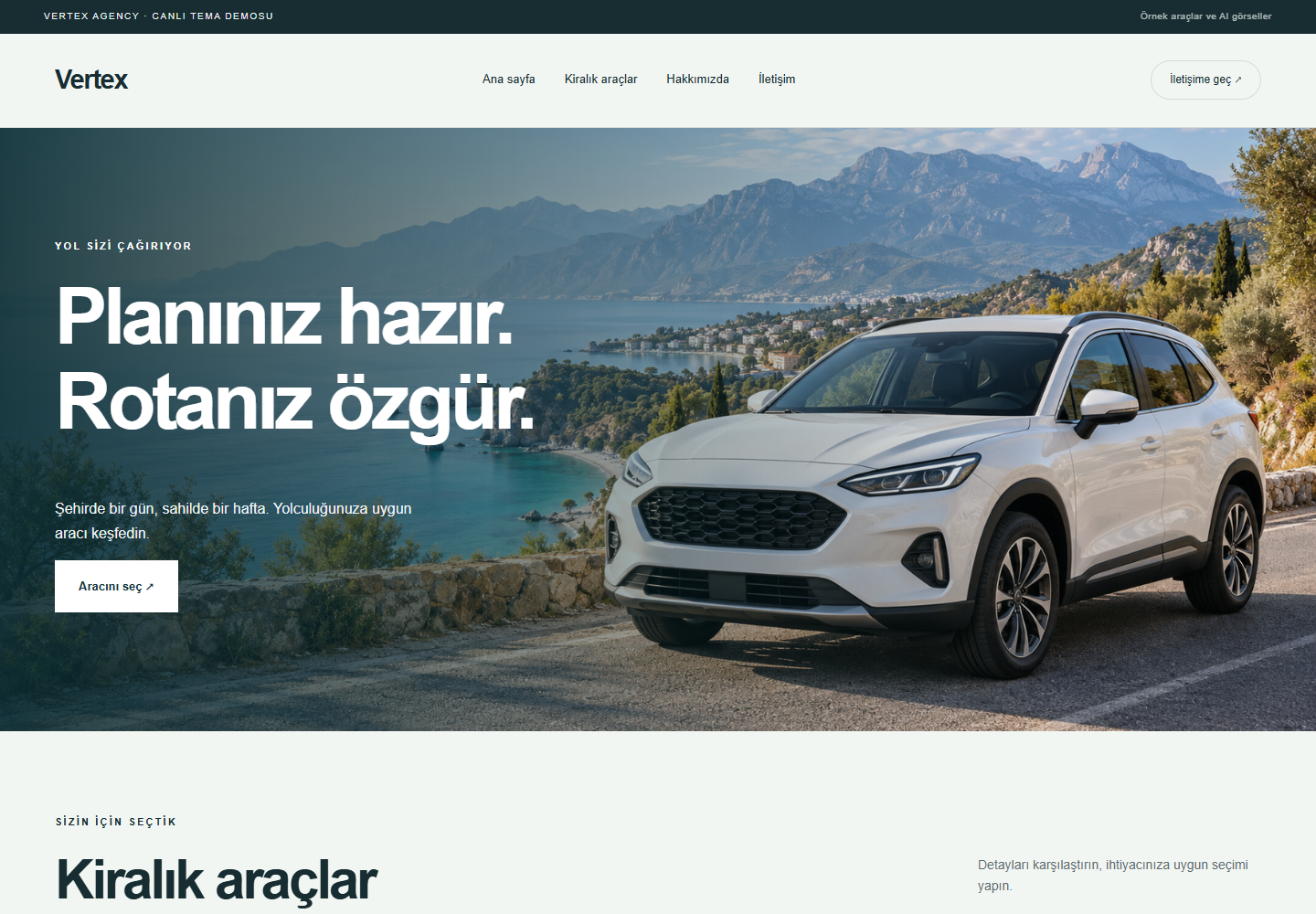 Vertex Rent a Car — HTML Theme